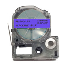 Стрічка для принтера етикеток UKRMARK RL-E-C4LBP-BK/BL, аналог LC4LBP. 12 мм х 8 м (900262)
