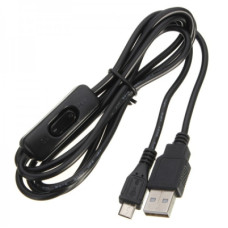 Додаткове обладнання для Мікро ПК Raspberry Pi кабель USB Type C з вимикачем, 1.5м для Pi 4B (RA607)