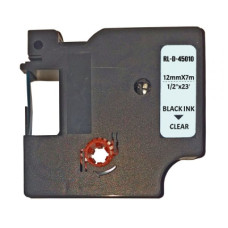 Стрічка для принтера етикеток UKRMARK D-45010P-BK/CL, сумісна з DYMO 45010/S0720500, для серії D1. 12мм х 7м. black on transparent (900615) Стрічка для принтера етикеток UKRMARK D-45010P-BK/CL, сумісна з DYMO 45010/S0720500, для серії D1. 12мм х 7м. black on transparent (900615)