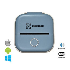 Принтер чеків UKRMARK P02BL Bluetooth, блакитний (900936)