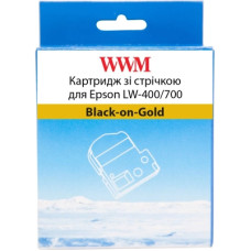 Стрічка для принтера етикеток WWM для Epson LW-400/700 6mm х 8m Black-on-Gold (WWM-SM6Z)