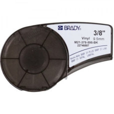 Стрічка для принтера етикеток Brady вініл, 9.53mm/6.4m. білий на чорному (M21-375-595-BK)