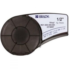 Стрічка для принтера етикеток Brady вініл, 12.7mm/6.4m. білий на чорному (M21-500-595-BK)